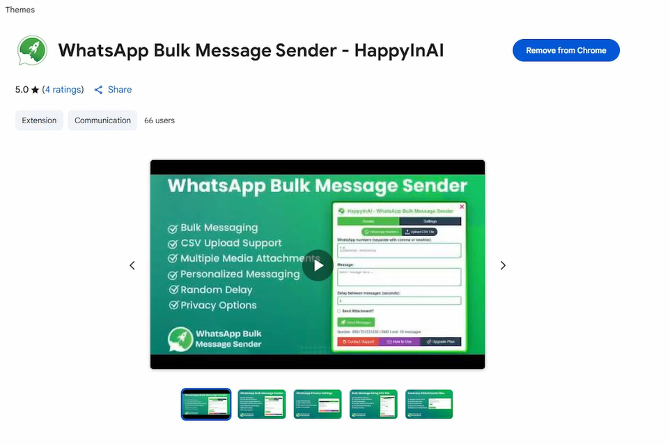 WhatsApp bulk messages from CSV